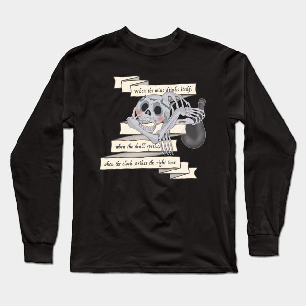 The Last Unicorn Skull Riddle Long Sleeve T-Shirt by AnnaBanana